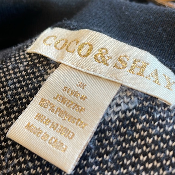 Black Heart Pattern Sweater oversized chunky look - Picture 3 of 3